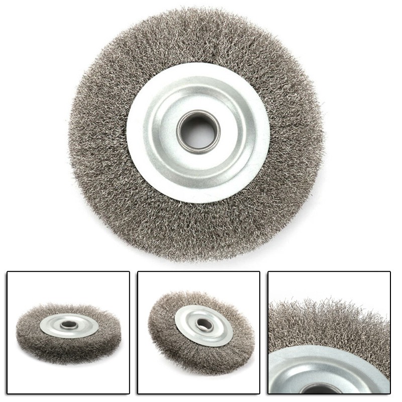Crimped Wheel Brush Rust Bench Grinder Removal Portable Rough Replace ...