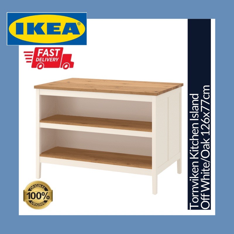 IKEA Tornviken Kitchen Island Off White Oak 126x77cm Shopee Malaysia   725da356325201e1e791d72772b71b5f