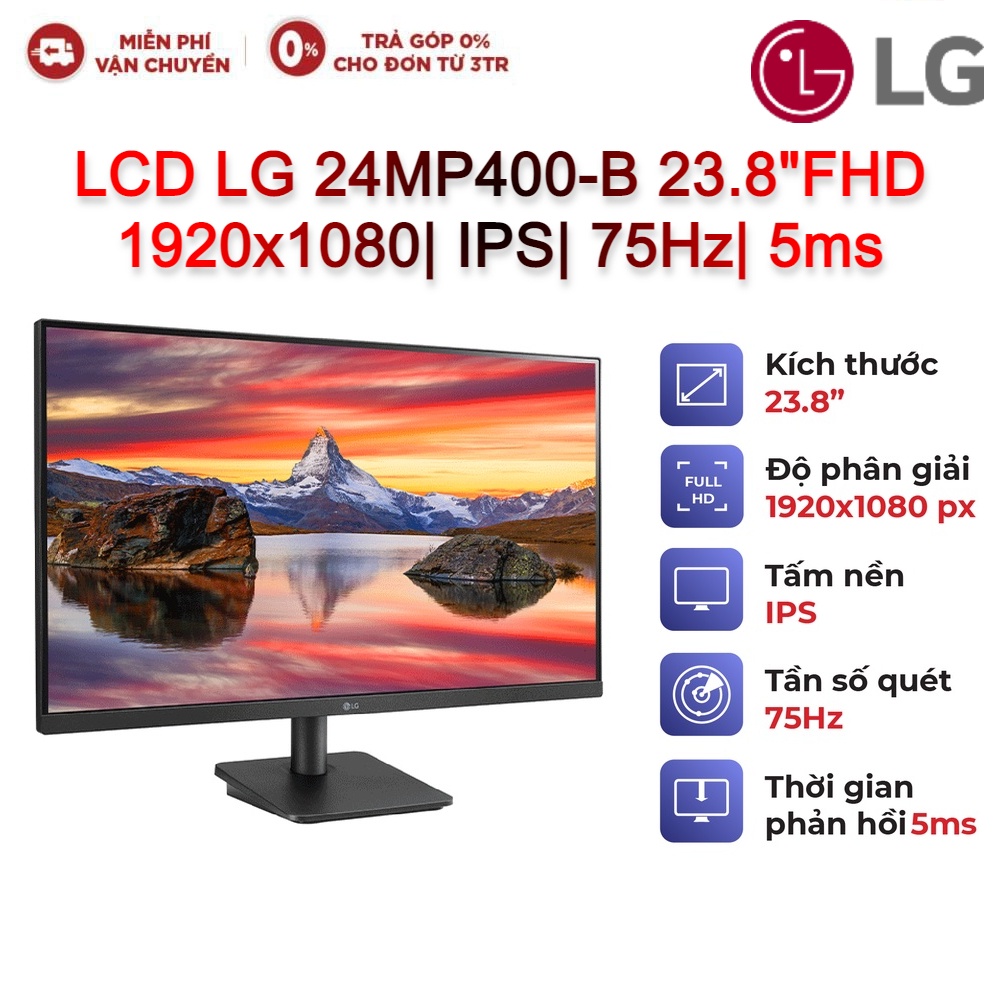 Lg 24MP400-B Display (23.8inch / FHD / IPS / 75Hz / 5ms / 250nits ...