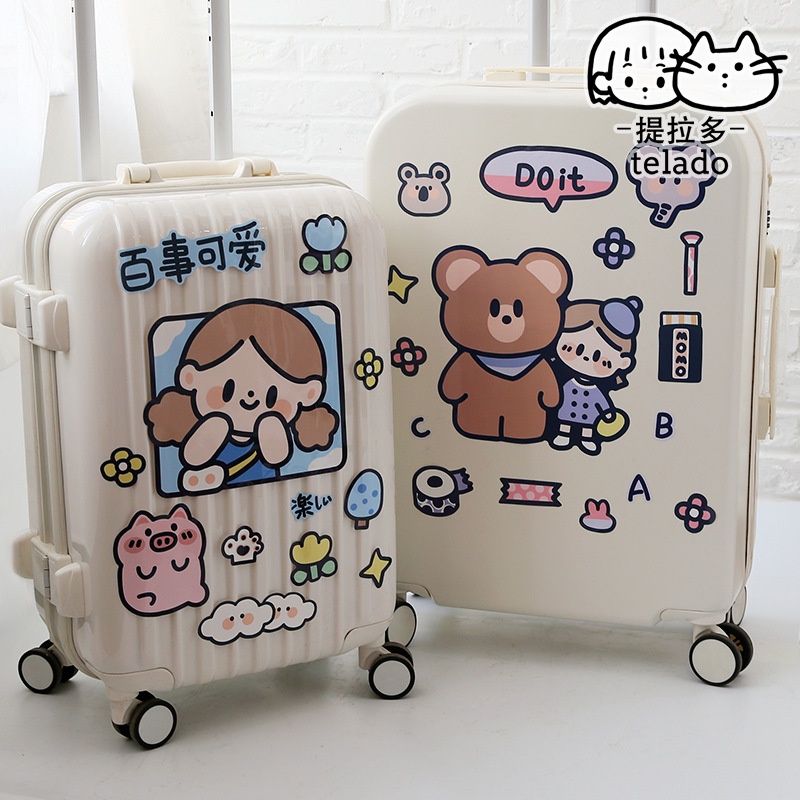 Telado Cute Cartoon Pattern DIY Luggage Decoration Sticker Cute ...