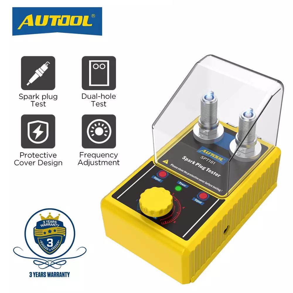 Malaysia Stock Original AUTOOL SPT101 220V Spark Plug Tester, Two Hole