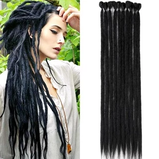 1pc Locs Crochet Hair 18 Inch Pre-looped Straight Soft Synthetic Braids  Hook Hair Extension