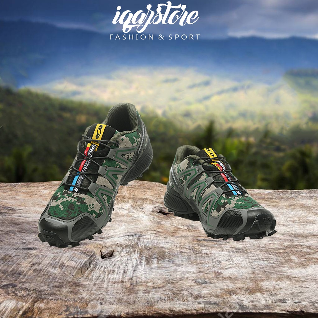 ARMY DIGITAL green Salomon speedcross 3 Trekking Hiking shoe kasut hiking Shopee Malaysia