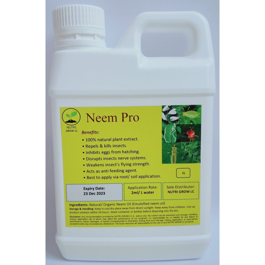 Neem Pro oil large 1 litre very concentrated for 1.2 acres plants ...