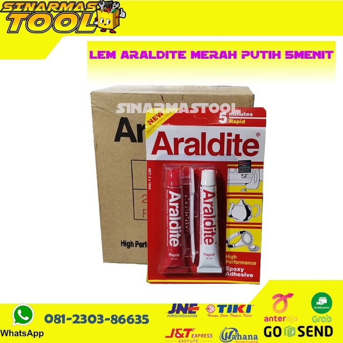 MERAH PUTIH Expoxy ARALDITE Glue 5min 15ML ARALDITE Glue Red And White ...