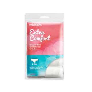 WATSONS, extra comfort disposable underwear cotton ladies L