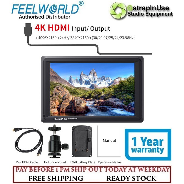 FEELWORLD FW279 2200nit Daylight Viewable Camera Field Monitor 4K HDMI ...