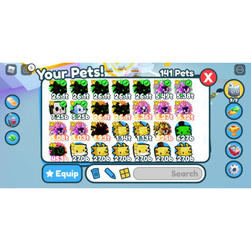 Pet Simulator X Pets (EXCLUSIVE) Shopee Malaysia