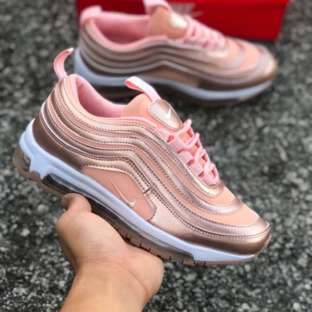 Nike 97 rose on sale gold