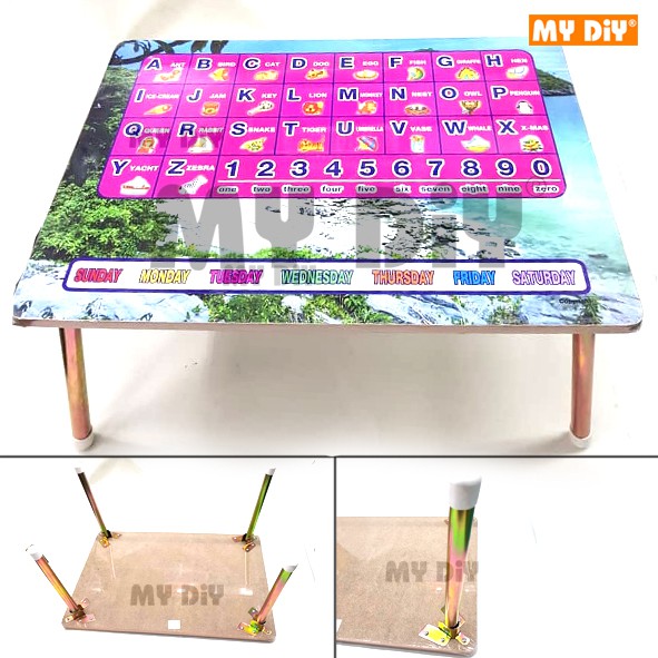MY DIY - Children Study Table with Alphabet Kids ABC 123 Number Wood ...