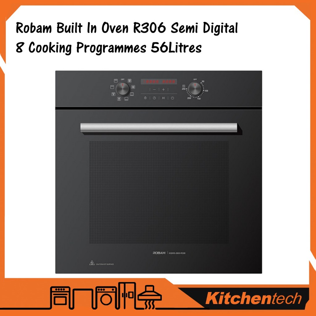 Robam Built In Oven R306 Semi Digital 8 Cooking Programmes 56Litres ...