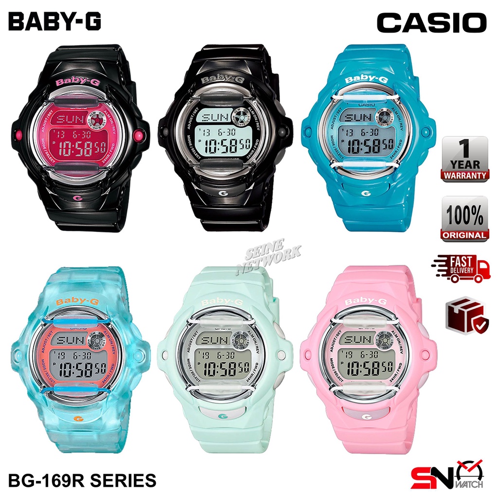 Casio Baby G BG 169R Vivid Colors Series Digital Resin Band Women Sports Watch Jam Tangan Perempuan Shopee Malaysia