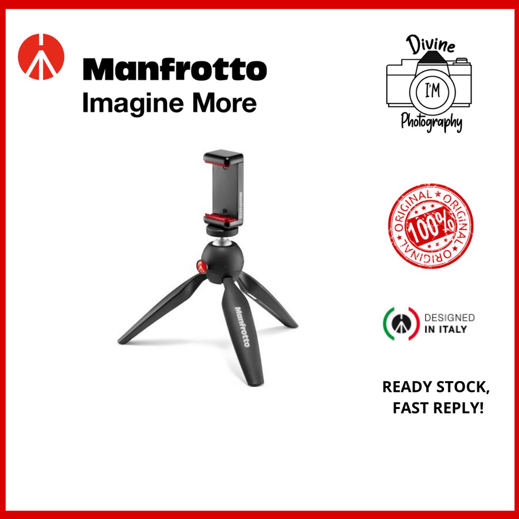 Manfrotto PIXI Smart Mini Tripod with Universal MKPIXICLAMP-BK