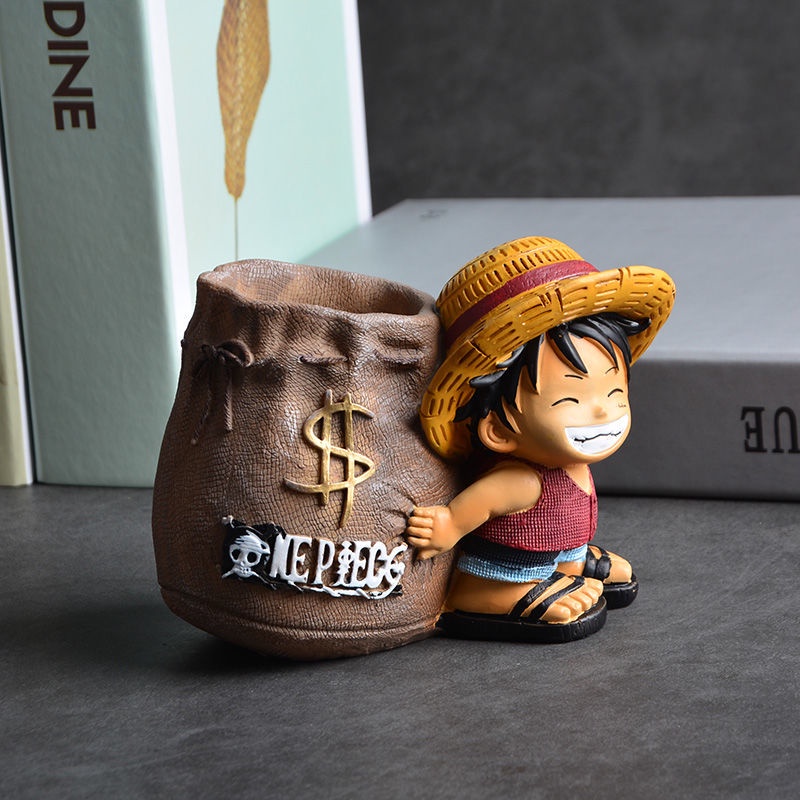 One Piece Luffy Pen Holder Study Desk Office Organizer Storage Gifts ...