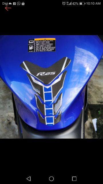 Yamaha R25 V2 Tank Pad Sticker Blue/Red | Shopee Malaysia