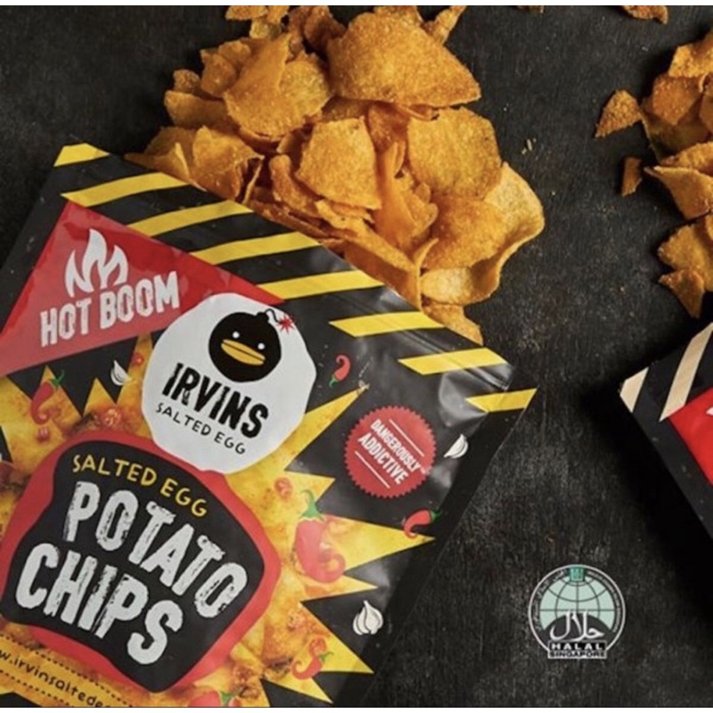 [HOT Boom] IRVINS Salted Egg Potato Chips Spicy (95Gr) | Shopee Malaysia