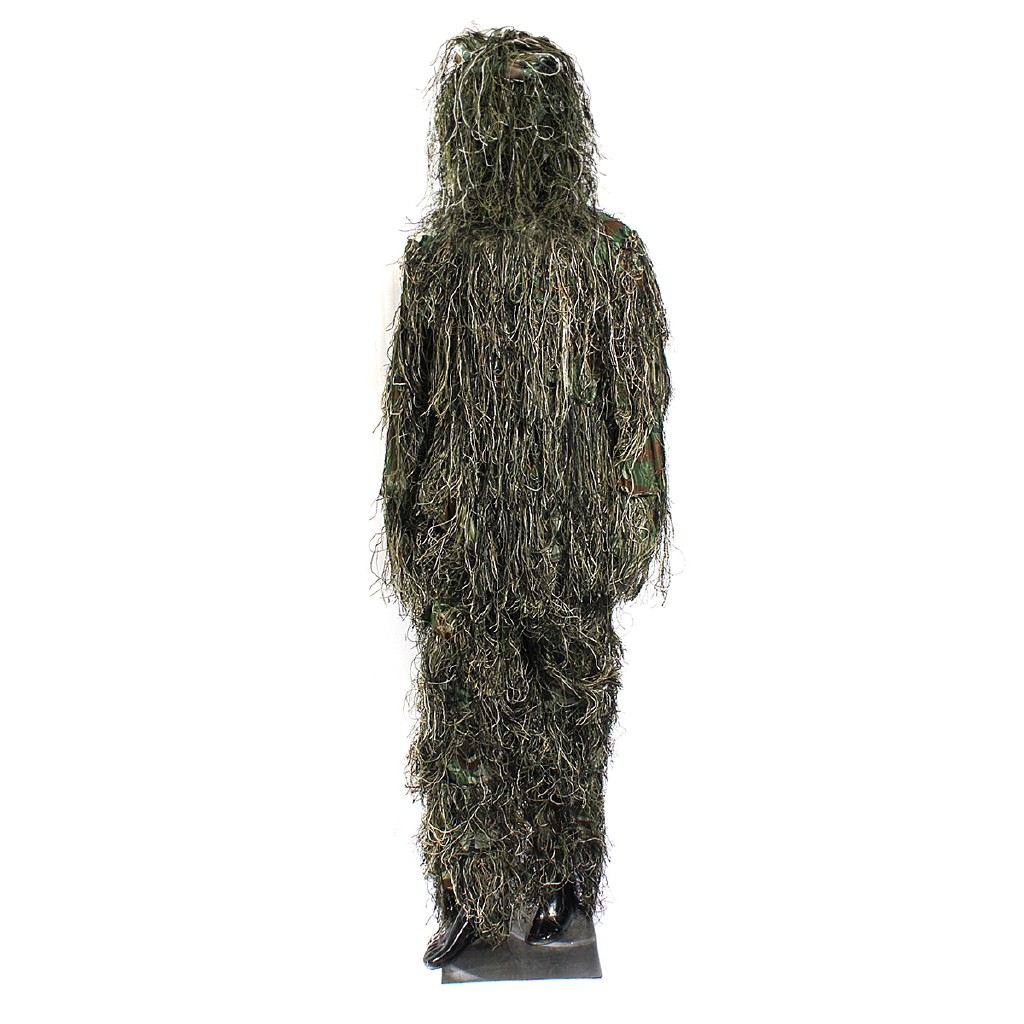 AnExer Ghillie Suit, Outdoor 3D Poncho Camo Stealth Cape Gillie Suit With Storage Bag, Breathable Ghillie Suits For Kids &Adults, Suitable For