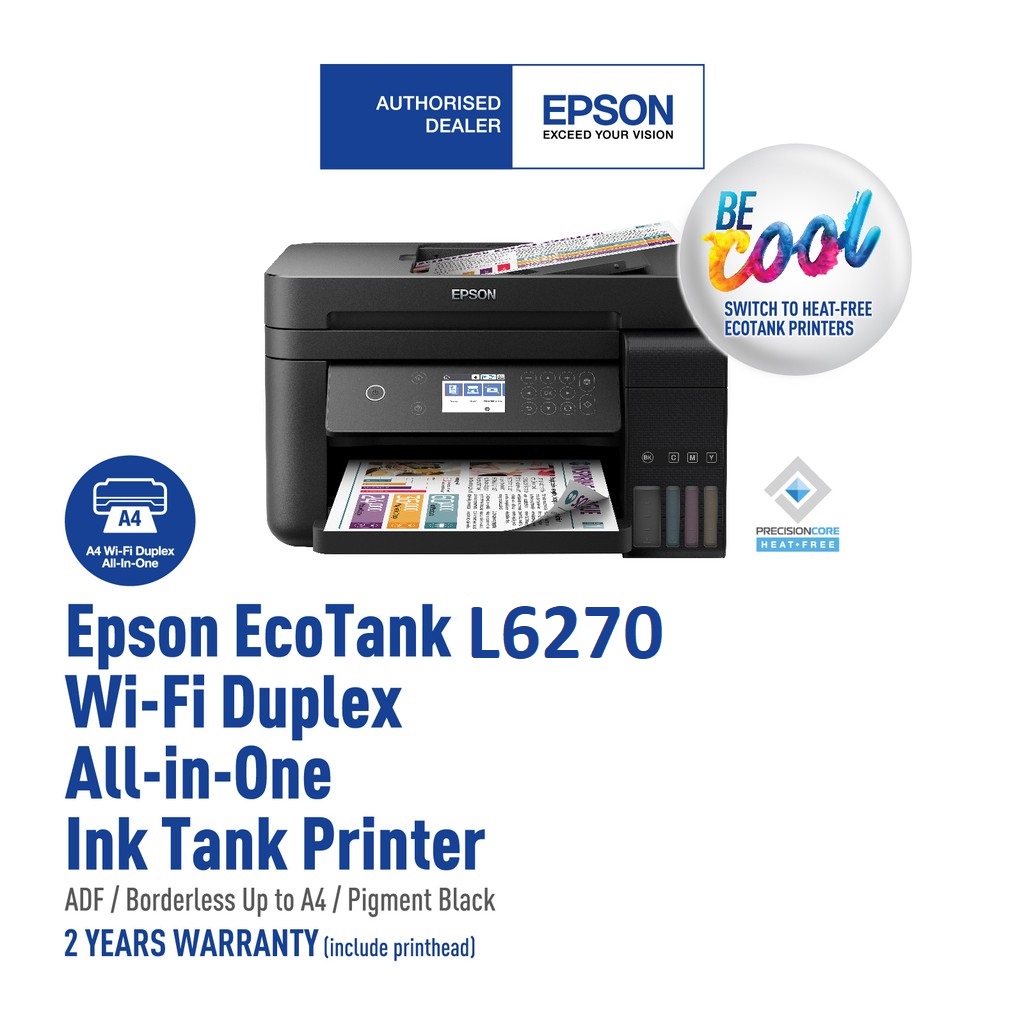 Epson L6270 (Replacement of L6170) All-In-One Wifi Ink Tank Printer ...