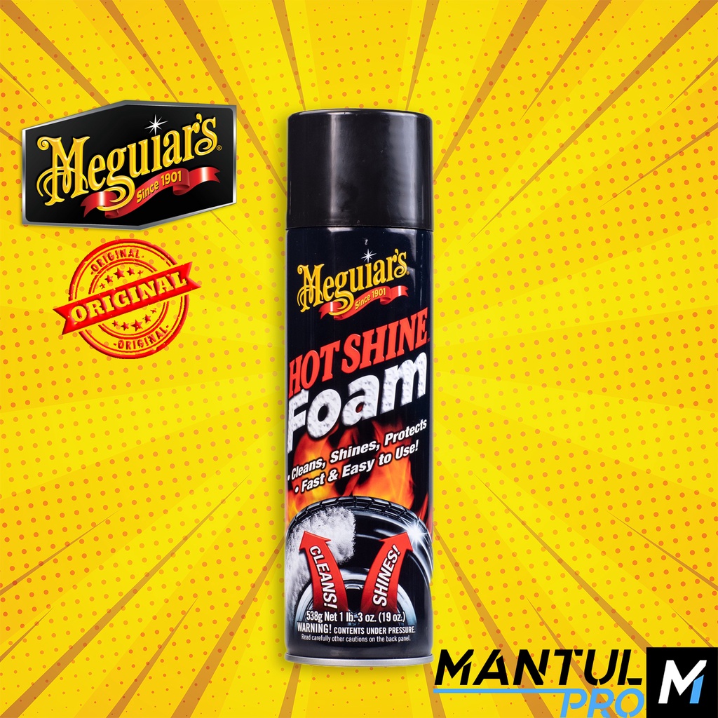 Meguiar's Hot Shine Tire Foam Aerosol Tire Shine for Glossy, Rich Black ...