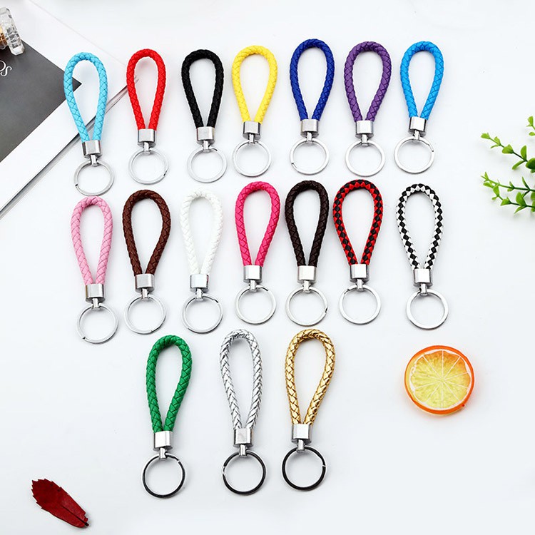 Leather on sale rope keychain