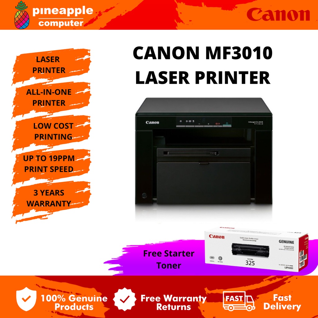 Canon Mf3010 Imageclass All In One Laser Printer Printscancopy Shopee Malaysia 0745