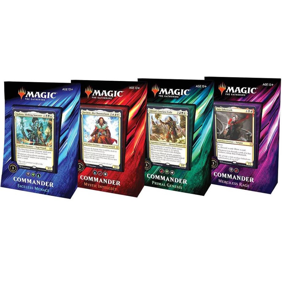 MTG EDH Magic the Gathering Commander Deck 2019 Primal Genesis Faceless Menace Mystic Intellect