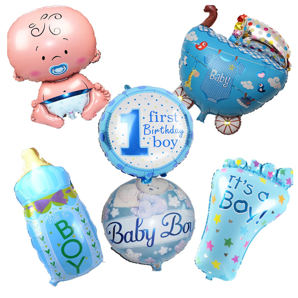 1pcs Baby Shower Foil Balloon Boy Girl Baby Shower Foil Balloon ...