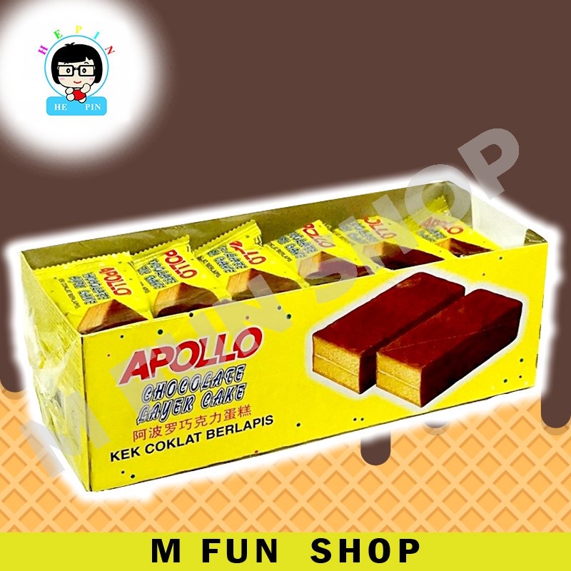 *Ready Stock* 24pcs APOLLO Layer Cake Chocolate 3020 / Pandan Cake 3030 ...