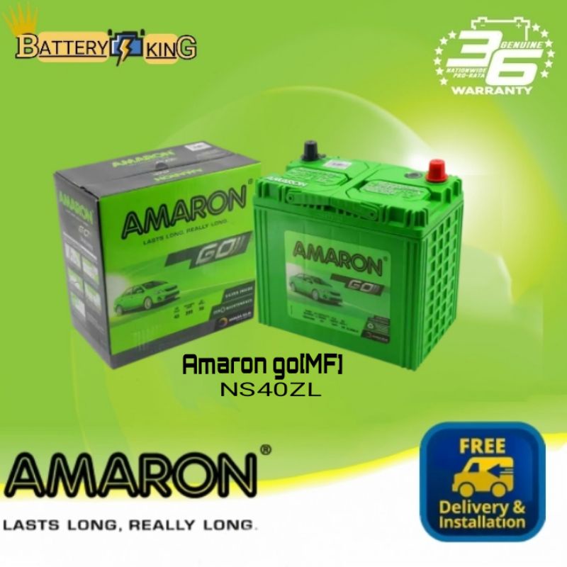 Super Salas Car Battery Amaron NS40ZL NS40 38B20L 36 WARRANTY- Car ...