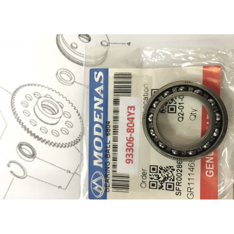 NMAX EGO EGOLC NOUVOLC NOUVO BEARING 6804 , STARTER WHEEL GEAR ONE WAY (MODENAS100