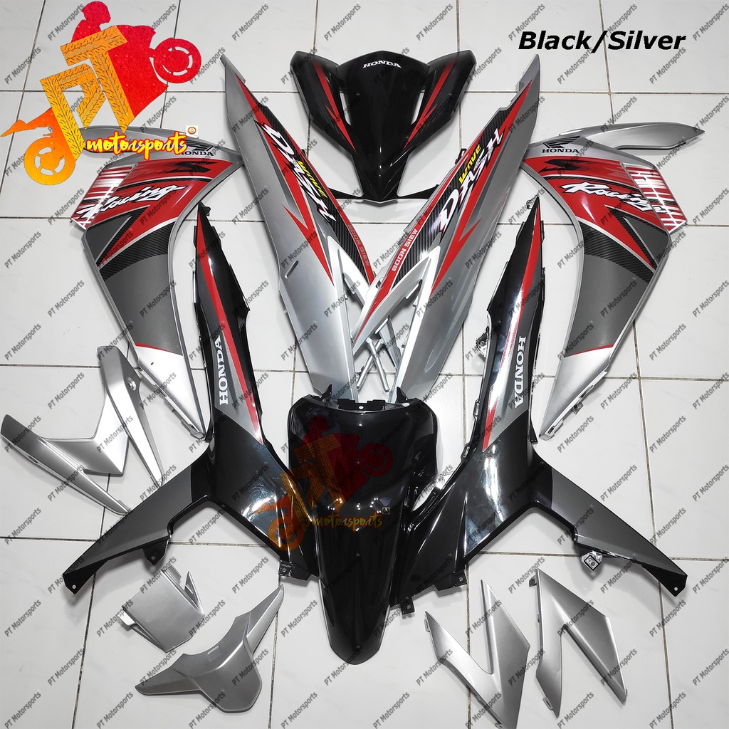 Honda Dash 110 Dash 2 Dash V2 Cover Set Silver Black With Sticker ...