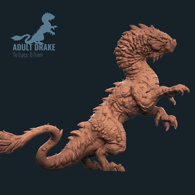 H001 - Legendary character design , The Adult Drake Dragon Character ...