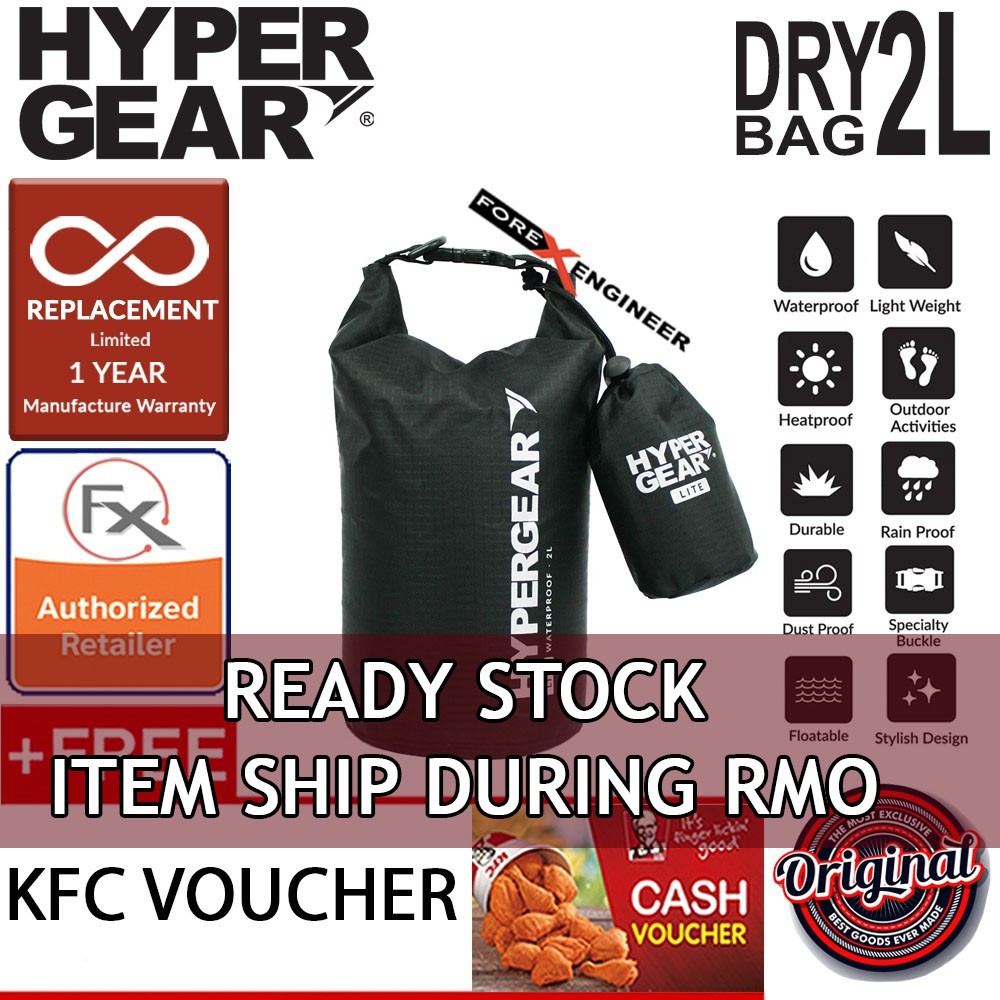 Dry Bag Lite 2L Waterproof IPX6 and Expandable to Full Size Dry Bag