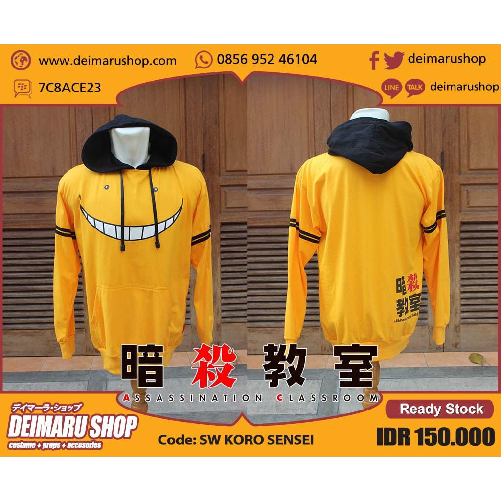 Sw KORO Sensei'Anime MANGA ANSATSU KYOUSHITSU Yellow SWEATER | Shopee ...