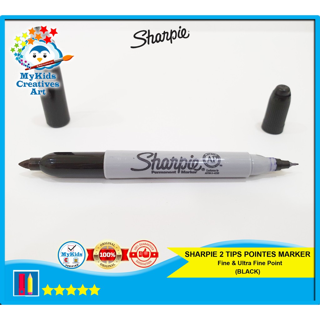 SHARPIE 2 TIPS POINTES PERMANENT MARKER (FINE & ULTRA FINE) | Shopee ...