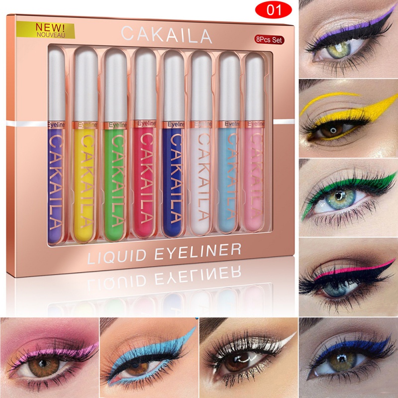 Professional Makeup Silver Rose Gold 16 Colors Liquid Glitter Eyeliner Kit  New Shiny Eye Liners for Women Eye Pigment Cosmetics