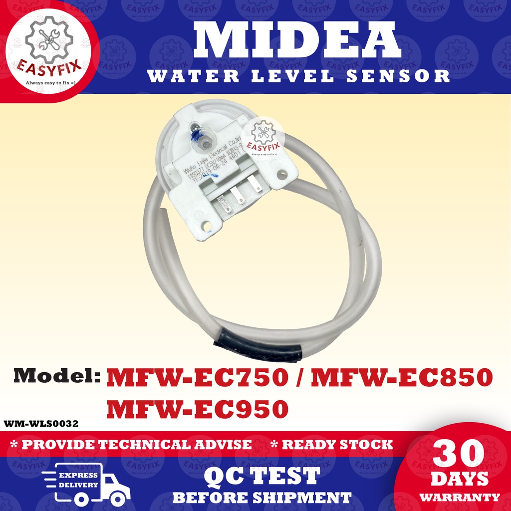 MFWEC750 / MFWEC850 / MFWEC950 MIDEA WASHING MACHINE WATER LEVEL