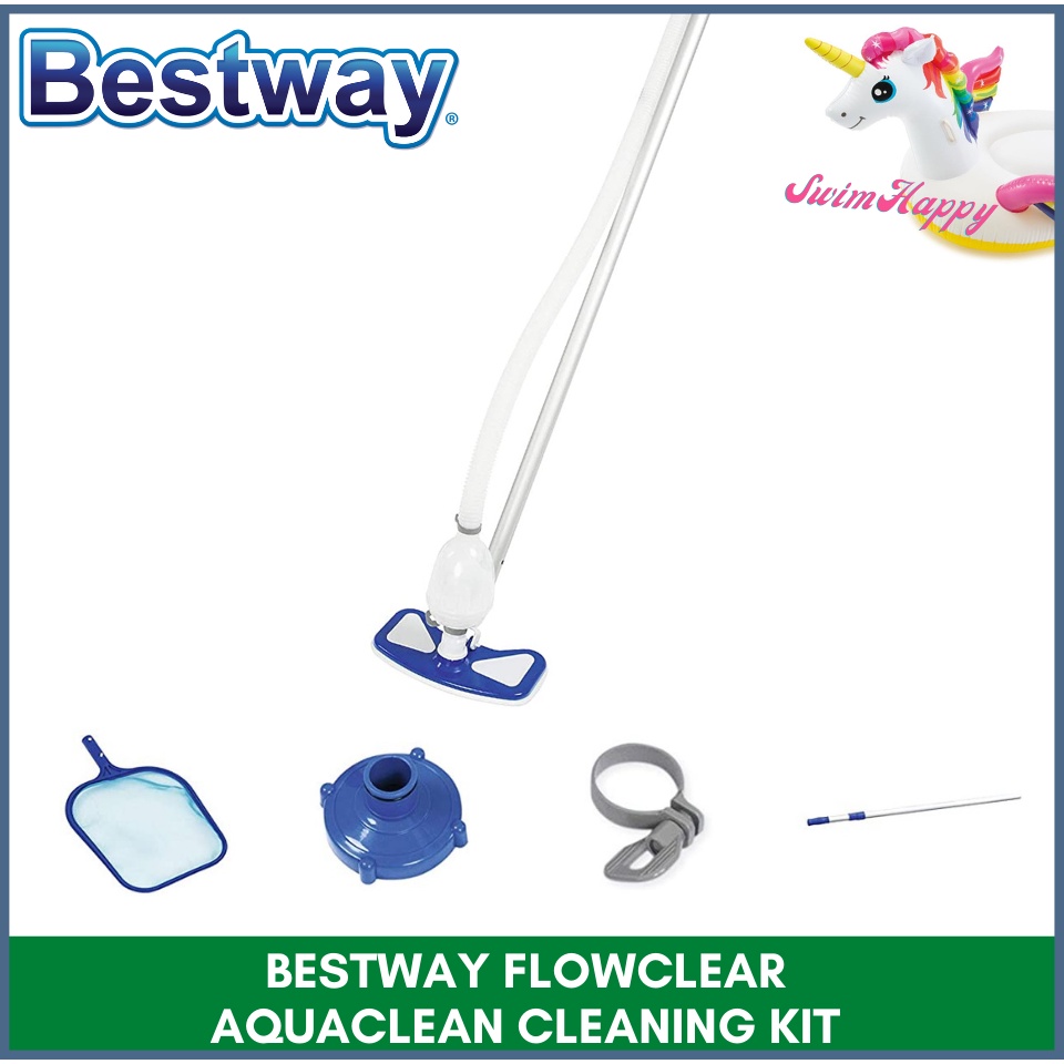 SwimHappy BESTWAY 58234 Aquaclean Pool Cleaning Kit (Pool vacuum) for ...