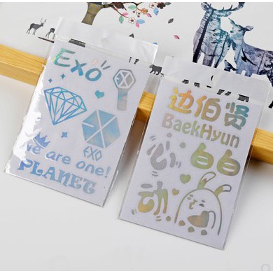 EXO Laser Sticker Waterproof Sticker | Shopee Malaysia