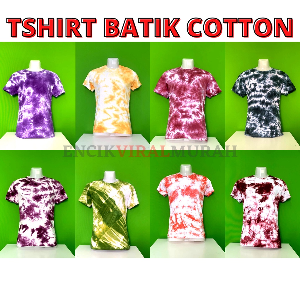 BAJU TIE DYE COTTON TSHIRT BATIK WARNA WARNI TSHIRT COTTON TIE DYE ...