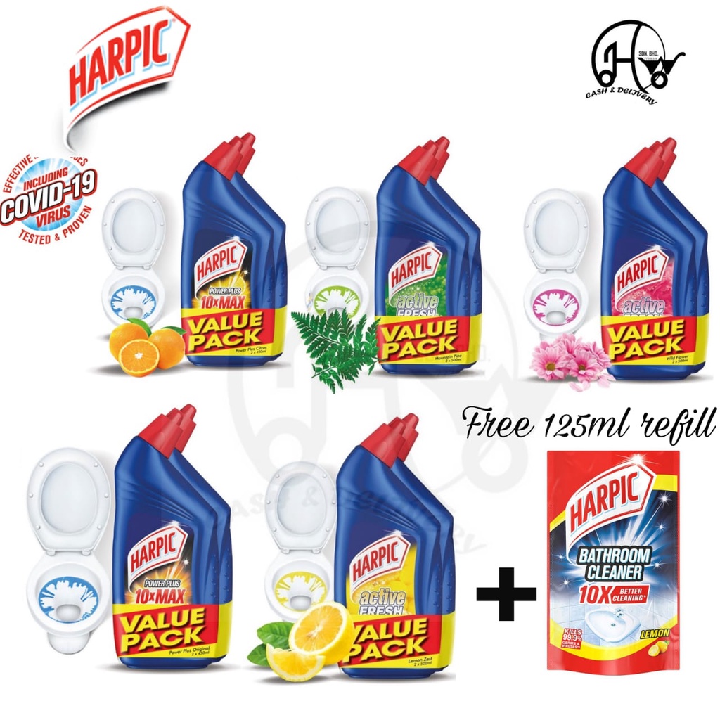 Harpic Toilet Cleaner Powerful 10x Better Cleaning Original 125ml