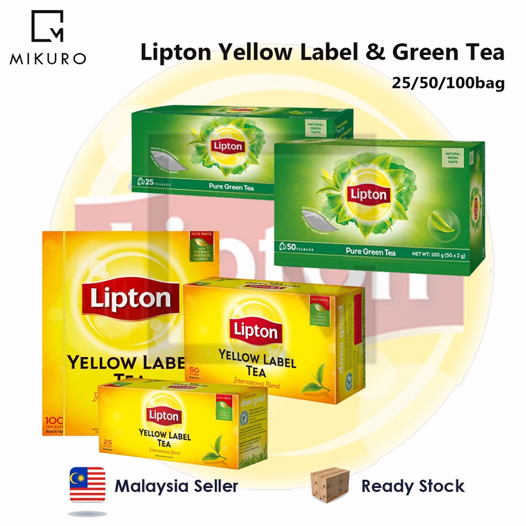 Lipton Yellow Label Black Tea International Blend/ Lipton Pure Green