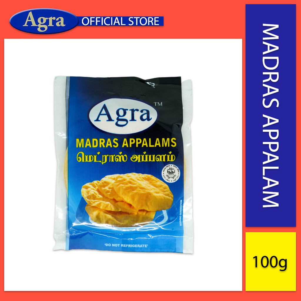 Agra Crunchy Papadom/Papadam/Appalam (100gm) | Shopee Malaysia