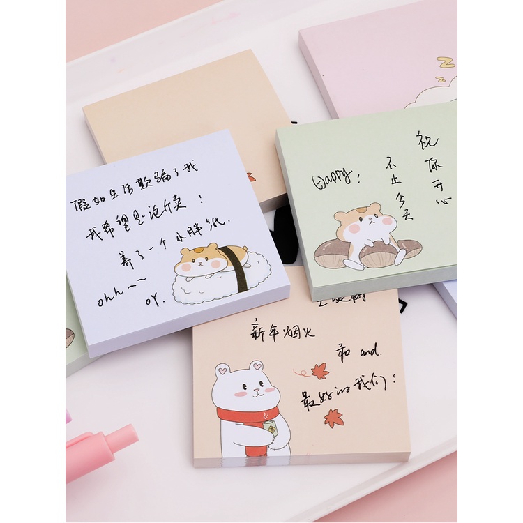 80 Sheets Sticky Note Memo Label Sticker Bookmarks Cute Note Pad ...
