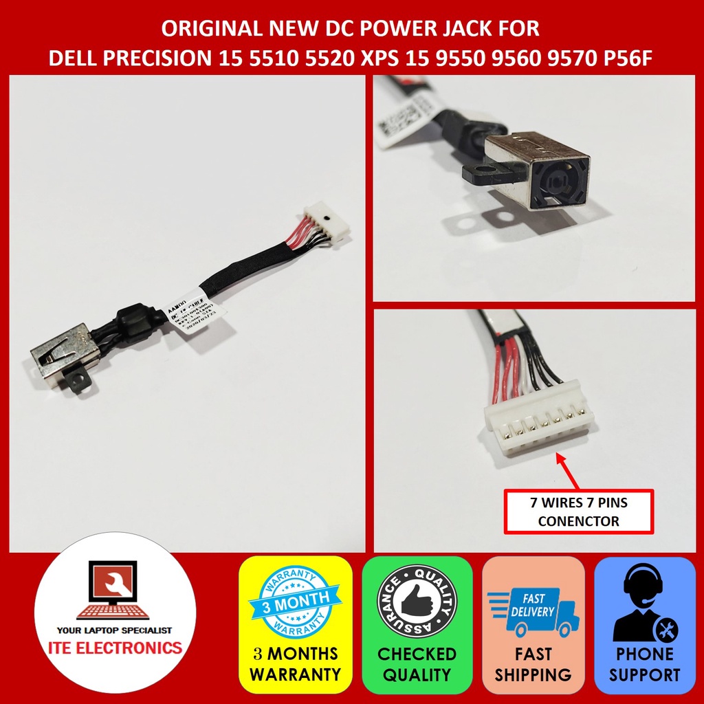 Ersatz DC-Ladekabel Für Dell XPS 15 9550 9560 9570 & Precision 5510 – Kompatibel Mit 64TM0, AAM00 Usw.