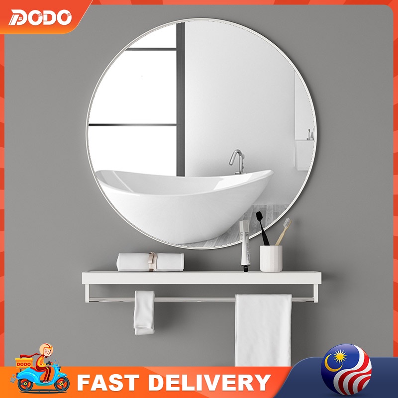 Bathroom Mirror With Shelf Set Toilet Wall Mirror Round Deco Dressing ...