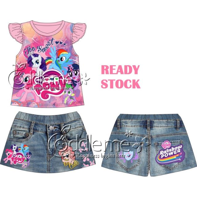 🆕 DISNEY MY LITTLE PONY KIDSWEAR FAKE JEANS PRINTING PANT+SKIRT