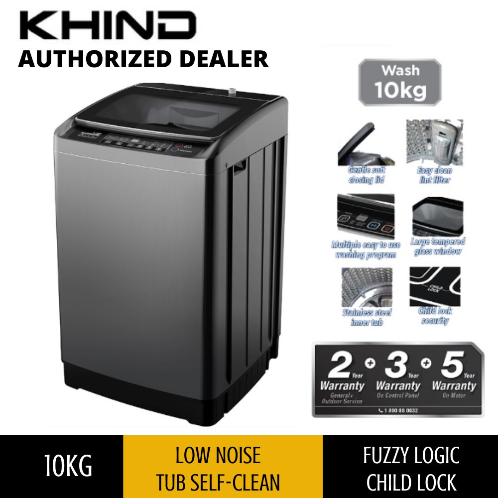 (Sales)Khind Fully Auto Washing Machine 10KG WM100A Mesin Basuh
