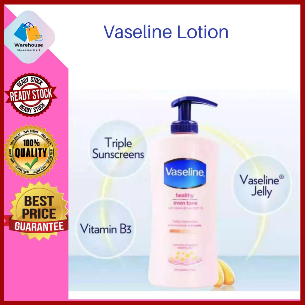 Vaseline Healthy Even Tone With Vitamin B3 And Spf 10 400ml Shopee Malaysia 9644