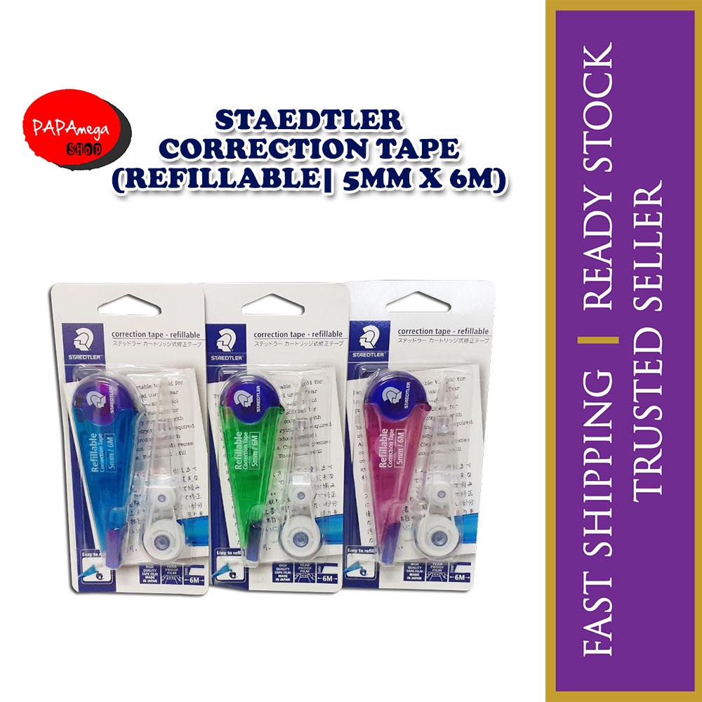 STAEDTLER CORRECTION TAPE REFILLABLE (5MM X 6M) Shopee Malaysia